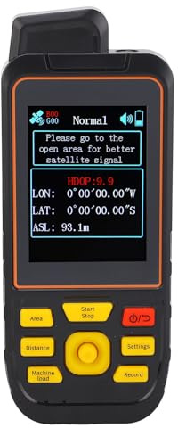Hyuduo GPS-Landvermessungsausrüstung, GNSS-Empfängerchip, Tragbares Landflächenmessgerät mit 2,8-Zoll-Farbdisplay für den Einsatz in Ackerlandbergen, Export von Grafikdaten in Echtzeit