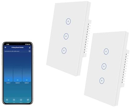 Interruttore intelligente ZigBee, 3 marce (bianco, confezione da 2)