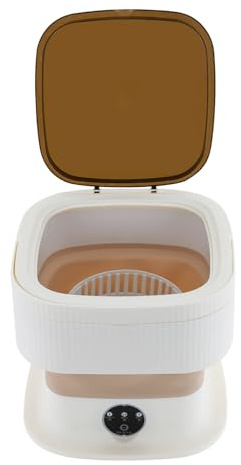 Lavatrice portatile, 40 W, 320 giri/min, pieghevole, 3 modalità, 4 ventose, cestello scolapiatti, nucleo a turbina, capacità 2,64 galoni, controllo touch, adattatore USB, ideale per appartamento