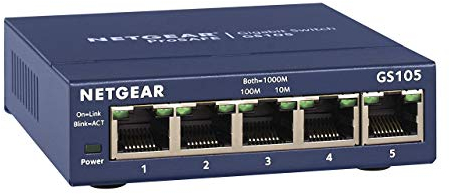 Netgear GS105 5-Port commutateur d’Ethernet (10/100/1000) - Noir
