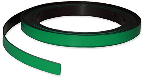 Magnetband Kennzeichnungsband farbig, Breite 10mm - 5m Rolle - Magnetstreifen - Zum Beschriften und Markieren, von Lager, Werkstatt, für Whiteboards, Flipcharts, Präsentationen, Farbe:grün