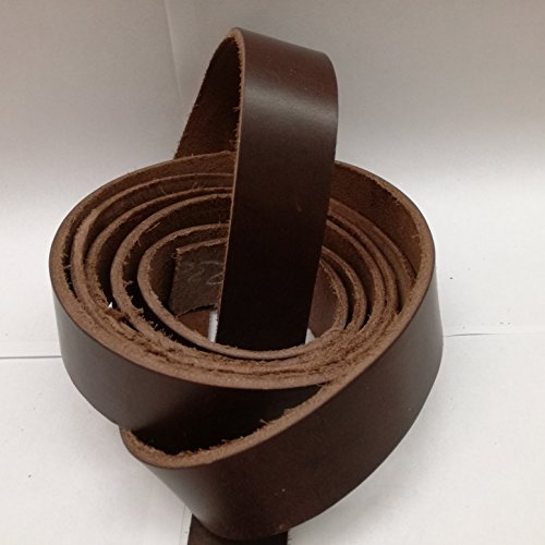 Schachenmayr since 1822 Lederriemen Fettleder Schwertgürtel Langriemen Latigo Dickleder Dunkelbraun-antik 220 cm x 3 cm