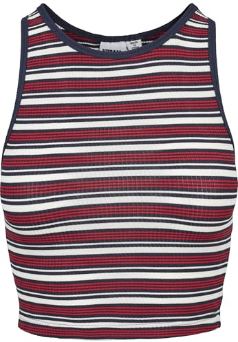 Urban Classics Damen Ladies Rib Stripe Cropped Top