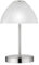 Reality Leuchten Tischleuchte Queen R52021107, Metall Nickel matt, Glas alabasterfarbig weiß, inkl. 2.5 Watt LED, 15 x 15 x 24 cm