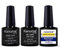 Kanorine® UV/LED 10ml Nail Gel Polish 3 in 1 Set(Nail Primer+Base Coat +Top Coat) non-acid Natural/Acrylic Nails Primer Liquids gel bonder Agent soak-off no-wipe NailGelPolish 0.33oz x3