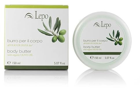 LEPO | Körperbutter mit Bio-Olivenöl 150 ml, feuchtigkeitsspendend und pflegend für eine weiche und samtige Haut