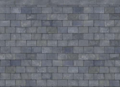 Melody Jane Dolls House Slate Roof Paper Miniature Print Exterior Wallpaper 1:12 Scale