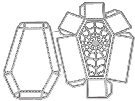 Yintiod Halloween Sarg Scrapbooking Stanzschablone Stanzen Schneiden Schablonen Stanzformen, Für Sizzix Big Shot/Cricut Cuttlebug/und Andere Stanzmaschine