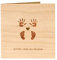 Original Holzgrußkarten - Glückwunschkarte Baby Geburt - Schön, dass du da bist - 100% Made in Austria - Kirschholz - Karte zur Geburt, Geburtskarte, Geschenk, Grußkarte, Babykarte uvm.