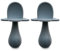 grabease Cuillère en silicone Première étape pour bébés et tout-petits | Ustensiles pour bébé | Idéal pour bébé Led sevrage bébé et auto-alimentation (paquet de 2 gris)