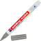 edding 4085 Kreidemarker - silber - 1 Kreidestift - Rundspitze 1-2 mm - dünner Kreidestift für Tafel abwischbar - zum Beschriften von Fenster, Glas, Spiegel - Tafelstift mit deckenden Farben