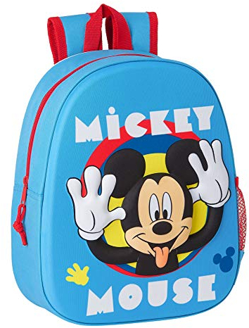 SAFTA Zaino per Bambini 3D Mickey Mouse Azzurro Chiaro