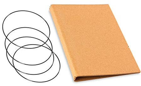 A5, revolutionäres, nachhaltiges X17-Konzept für Notizbuch Personal Organizer und Terminplaner/Hülle für 3 Hefte! Recyceltes Leder, braun natur, Made in Germany,17 Jahre Garantie*