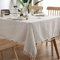 Xlabor Beige Leinenoptik Tischtuch mit Quaste Rechteckige Tischwäsche Tischdekoration 100x140 cm