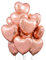 20 Stück 18 Zoll Herz Folienballon Helium Herzballons Hochzeit Herz Deko Rosegold Herzform Heliumballons Herzluftballons für Geburtstag, Geburtstag,Valentinstag, Hochzeit, Verlobung,Muttertag Party