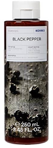 KORRES BLACK PEPPER Moisturising Scented Shower Gel for Him Vegetarian 250ml