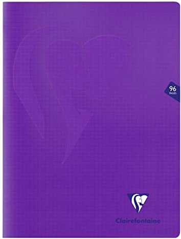 Clairefontaine 373362C - Packung mit 10 Heften Mimesys, DIN A4+, 24x32cm, 48 Blatt kariert, 90g, Einband PP, Lila, 1 Pack