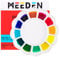 MEEDEN 12-Well Ceramic Artist Paint Palette with Brush Holders, Porcelain Mixing Tray for Watercolor, Gouache, Acrylic Painting, 7.9”x 7.9”x 0.79”