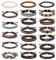 Diamday 20Pcs Braided Leather Bracelets for Men Women Wood Bead Hemp Cord Woven Cuff Wrap Cool Bracelet Ethnic Tribal Rope Bracelets Set A
