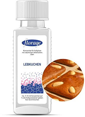 Florage 100ml Saunaaufguss LEBKUCHEN - 50 Jahre Erfahrung als deutsche Duftmanufaktur, hochergiebiges Aufgussmittel für die Sauna, viele Aufguss Düfte, vegan und ohne Tierversuche, auch als Set