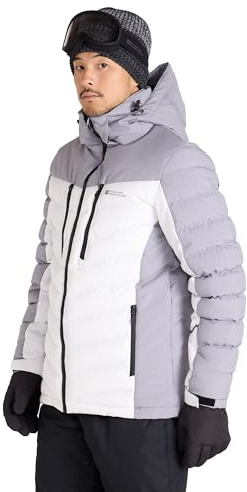 Mountain Warehouse Vulcan Mens Padded Ski Jacket - Snowproof & Breathable Coat with Padded Insulation, Detachable Hood & Snowskirt - For Winter Skiing & Winter Sports