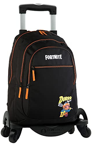 FORTNITE Durrr Schulrucksack + Toybags mit 4 Drehrollen, Unisex, Kinder, mehrfarbig, groß, bunt, Large
