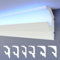 HEXIMO LED moulures 2en1, éclairage indirect moulures de plafond XPS Styrofoam moulures décoratives de plafond lumineux (10,2 mètres HLED 19)