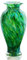 Mundgeblasene grüne klassische Vase für Heimdekoration, 30,8 cm Glasblumenvase für Regaldekoration, Wohnzimmer-Dekor, Tafelaufsätze, einzigartiges Geschenk für Ihre Mutter, Schwester, Freunde