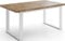 WFL GROUP Rechteckiger Loft Esstisch Für Wohnzimmer - Loft Stil Industriell Esstisch Mit Weißen Metallfüßen - Ausziehbarer Esstisch von 160 cm bis 240 cm - Made in EU - Lancelot Eiche