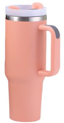 Besot 40oz Adventure tumbler avec poignée et paille MOQ tasse de voyage sans bpa en acier inoxydable 304 (Rose)