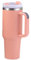 40oz Adventure Quencher Becher, Flip Cap Straw Cup mit Griff Geeignet für Leak proof Traveler's Water Cup Stainless Steel Material - Traveler's Water Bottl (Pink)