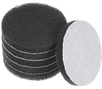 sourcing map 6pcs Drill Power Brush 3 inch Tile Scrubber Scouring Pads 800-1000 Grit for Bathroom Kitchen Household Cleaning