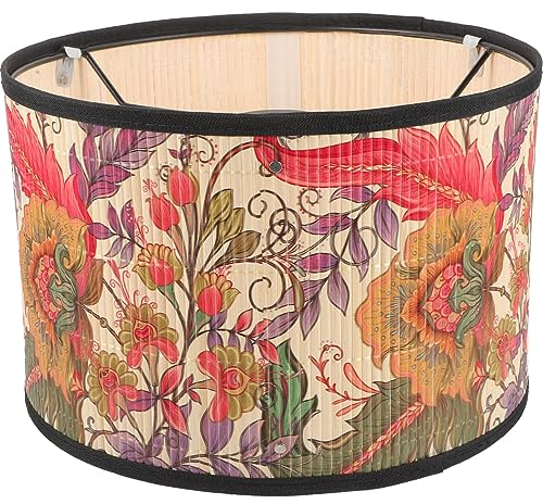 DOITOOL Paralume Pieghevole In Bambù Per Lampadario Con Motivo Floreale, Stile Giapponese - Forniture Di Illuminazione Domestica