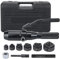 Kit de Sacabocados Hidráulicos, Perforadora de Láminas de Metal Excavadora de Agujeros Hidráulica, Punzonadora de Chapa Metálica con 6 Troqueles, para Aluminio, Latón