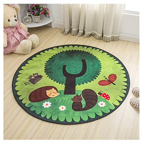 SilteD Teppiche, Motiv: Igel, weich, rund, dekorativer Teppich, Boden, Tür, Yoga-Pad, Baby, Kind, Kinderspiel, Krabbelmatte, Flur, Teppich