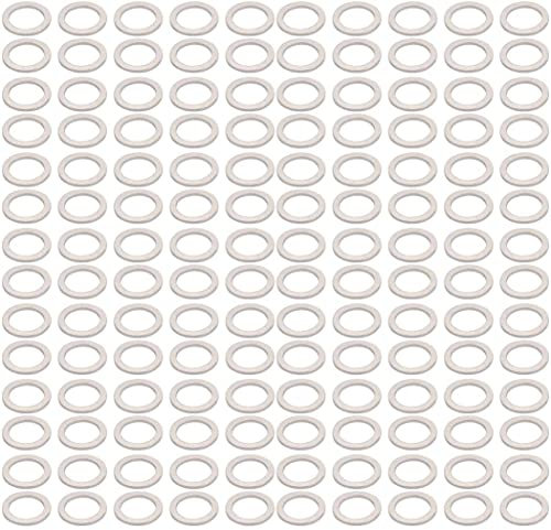XYWHPGV Arandela de tapón de drenaje de hardware de motocicleta de aluminio de 200 piezas 14 mm x 20 mm x 1,5 mm(495ad 64b5d 1d1f5 5a241 d8da9 4a6fa