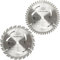 Echo Corner 5-3/8 (10mm Arbor) Circular Saw Blades 48Tooth+24Tooth, Combo Pack Carbide TCT Fine Cut Fine Finish Crosscut Framing Ripping Wood Plywood MDF Plastic Veneer Lumber Laminate