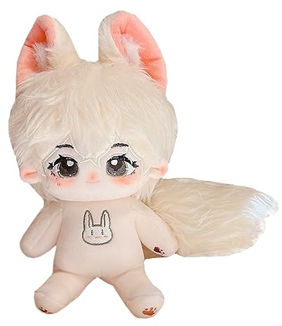 niannyyhouse Kaninchenohren Junge Gefüllte Körper Schwanz 20cm Plüsch Puppe Tragbare Kleidung (3 mit Skelett)