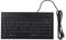 Yctze Mini Teclado con Cable con Trackball Compacto 88 Teclas 1,5 M 1000 PPP Teclado Silencioso Ergonómico Diseño Británico Máquina de Escribir Delgada con Trackball óptico y Botón