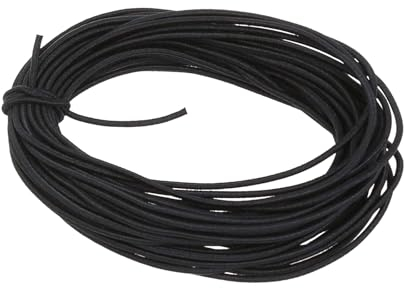 Cavo di gomma, corde di espansione da 3 mm × 20 m, corda di tensione resistente alle intemperie, per campeggio, telone per rimorchio, trasporto merci nero