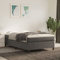 Festnight Boxspringbett 120x200 mit Matratze Doppelbett Bett ohne Kopfteil Polsterbett Samt Bettgestell mit Lattenroste Boxspringbetten Bettrahmen Schlafzimmer Dunkelgrau