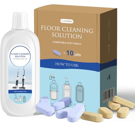 10 Bottles Compatible with Tineco Cleaning Solution Pet 500ml Per Bottle Lavender Scents and Orange Scents Floor Cleaner Compatible with All Robot Vacuums with Mopping and Cordless Wet/Dry Vacuum