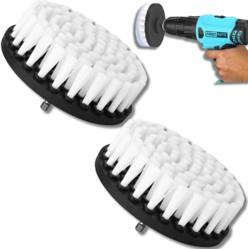(Pack 2) Cepillo Taladro para Limpieza Multiusos, Cepillo para Limpieza de Coche, tapicerías, hogar. Limpia tapicería, Llantas, azulejo, cerámica, gres, Cepillo Taladro Multiusos.