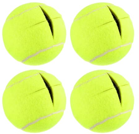 sourcing map Lot de 4 balles de tennis prédécoupées – Balles de tennis pour chaises, housses de pieds de table de tennis, balles de glissement en feutre pour pieds de meubles, protection du sol