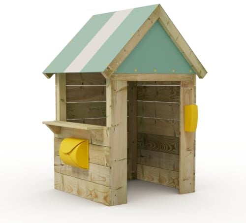 Wickey Maison de Jeu Hut - Maison de Jeu en Bois pour Enfants, Maison de Jardin pour Enfants, extrême résistante aux intempéries - en Bois Massif imprégné sous Pression - Bleu Pastel
