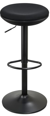 IWMH Stehhocker Höhenverstellbar, Bürohocker Ergonomischer, 360° Drehbarer Stehhilfe ohne Rückenlehne, hocker für Büro, Schlafzimmer, Küche, Wohnzimmer (Schwarz)