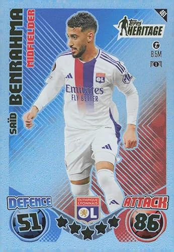 Match Attax Carte à collectionner Said Benrahma Heritage 2024 2025