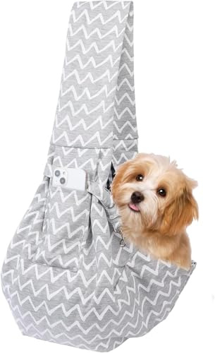 Tragetuch Hund, Hundetragetasche Kleiner Hund, Hundetasche bis 7 kg, Welpen Tragetuch für Hunde und Katzen Spaziergänge und Aktivitäten im Freien (C)