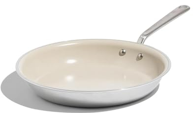 Made In Cookware – Keramik-Bratpfanne mit Antihaftbeschichtung, 30,5 cm (Edelstahlgriff), 5-lagig, mit kühlbleibendem Griff, professionelles Kochgeschirr