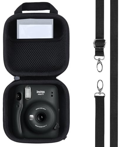Lebakort Hart Schutz Hülle Etui Tasche für INSTAX Mini 12 Sofortbildkamera/INSTAX Mini 11 Sofortbildkamera (Charcoal Gray)